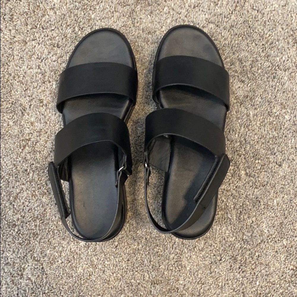 Women’s black platform sandals